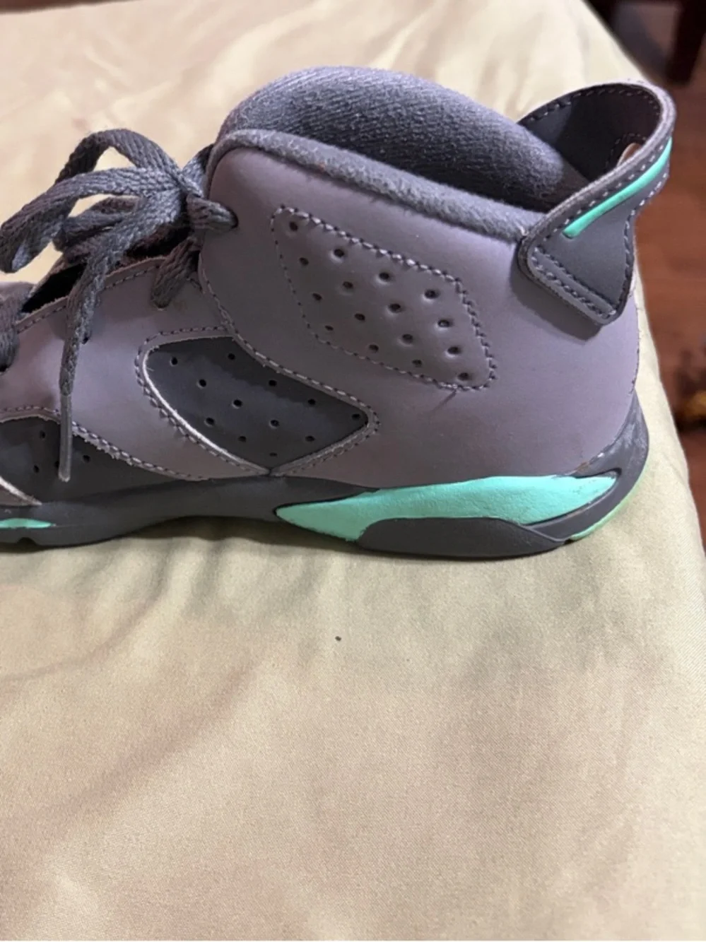 Jordan 6 Retro GT Little Kids' Shoes - Cement Gray/Green